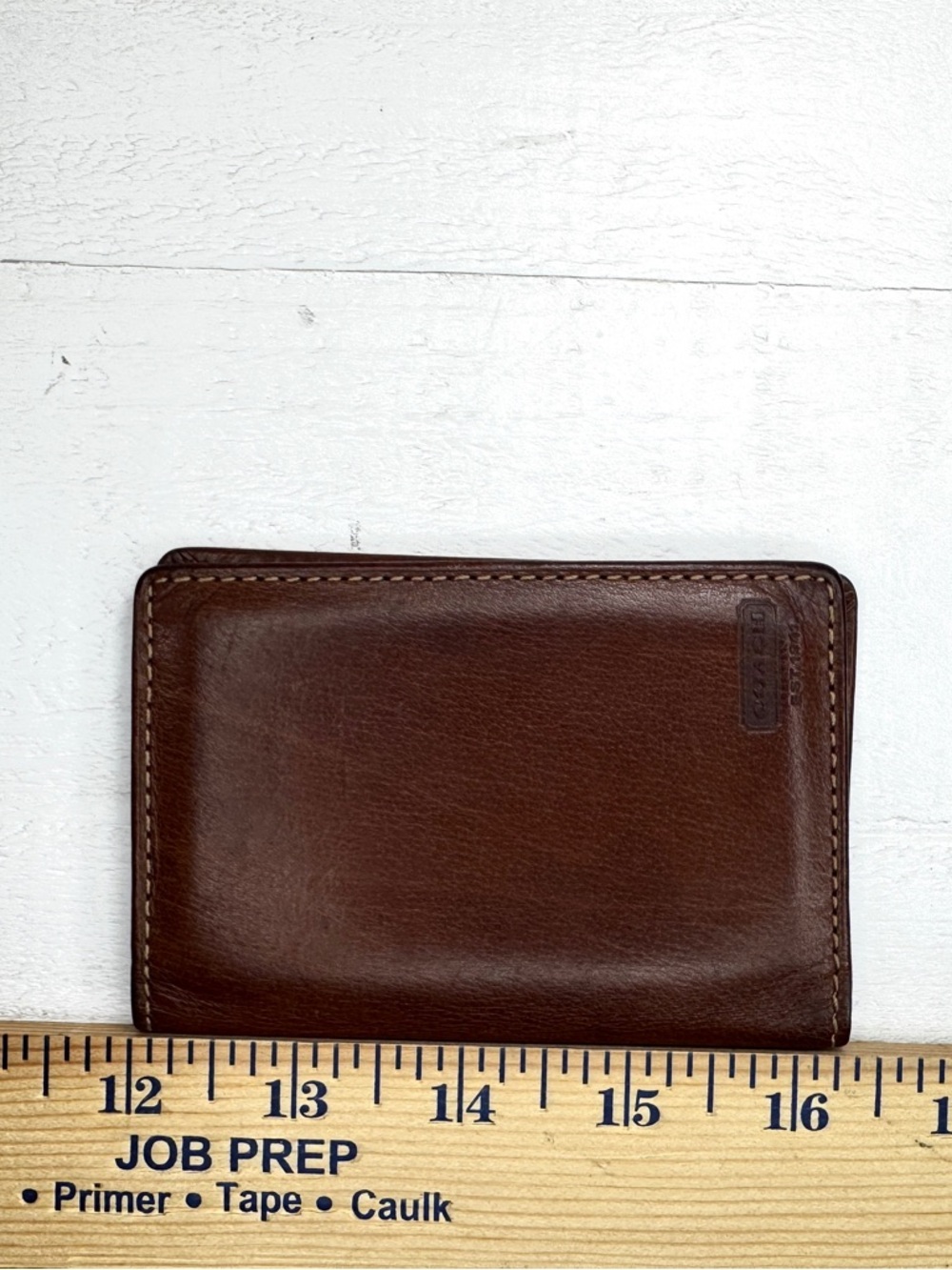 Coach Brown Leather Bi-Fold Wallet Slim Classic Minimalist - Picture 8 of 8